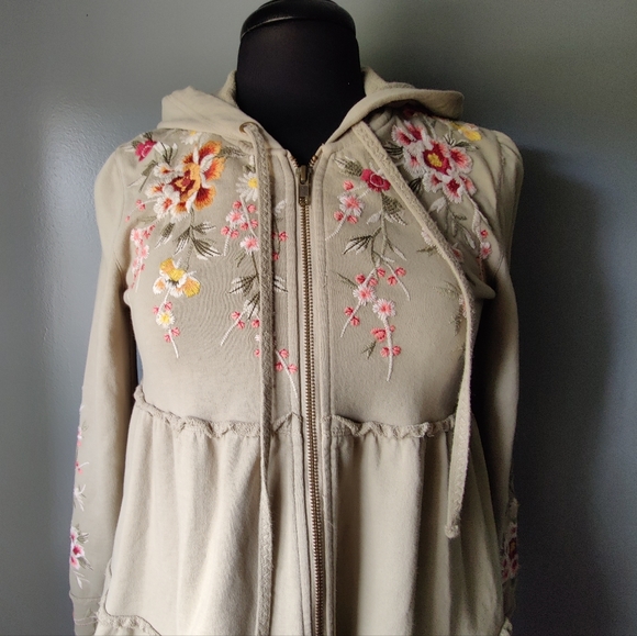 *NWOT* Johnny Was Acacia Cotton Tiered Hoodie - Picture 4 of 8